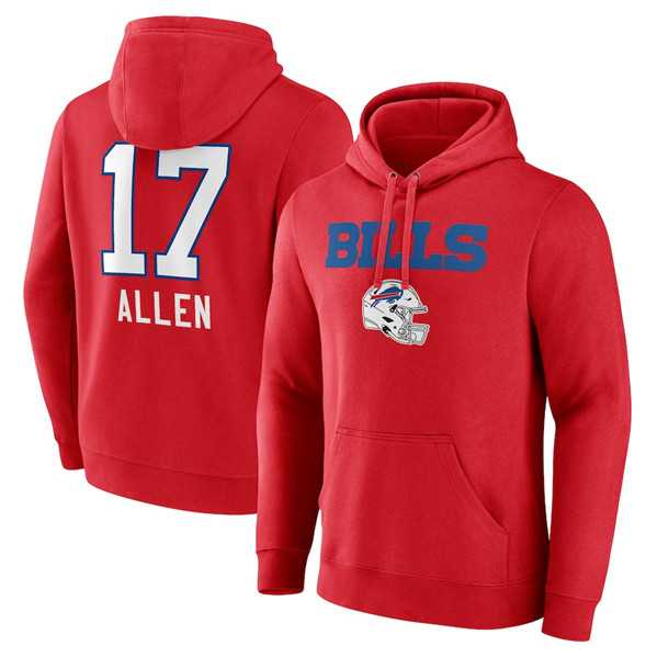 Men's Buffalo Bills #17 Josh Allen Red Team Wordmark Player Name & Number Pullover Hoodie,We sell and wholesale Men's Buffalo Bills #17 Josh Allen Red Team Wordmark Player Name & Number Pullover Hoodie on line form chian!